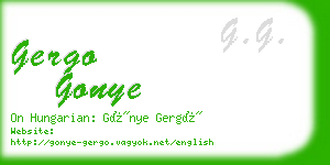 gergo gonye business card